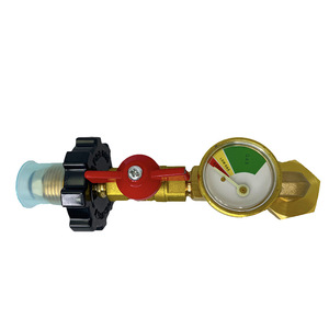 Régulateur <span class=keywords><strong>de</strong></span> <span class=keywords><strong>gaz</strong></span> <span class=keywords><strong>propane</strong></span> en laiton avec manomètre pour raccordement <span class=keywords><strong>de</strong></span> réservoir <span class=keywords><strong>de</strong></span> camping - Product Image 1