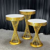 Ensemble de table à dessert en métal doré et argenté en spirale, présentoir rond de luxe pour mariage, banquet, vitrine de boulangerie, décoration d'événements