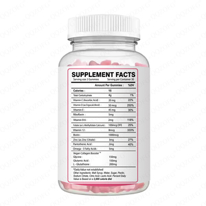 Hot <strong>Selling</strong> Nature Glow <strong>Glutathione</strong> Collagen Glow Gummies Strawberry Flavor 60 Chewable Gummies - Product Image 2