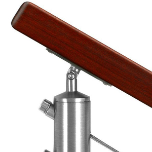 Ekoo hàng đầu xếp hạng dây thép không gỉ Dây cáp lan can với gỗ hàng đầu đường sắt - Product Image 5