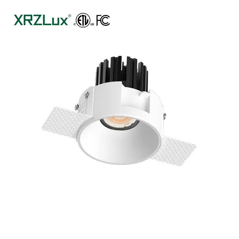 XRZLux ETL 15W 눈부심 방지 LED IP44 방수 스팟 조명 트리밍없는 매입 다운 라이트 호텔 다운 라이트 욕실 스포트라이트