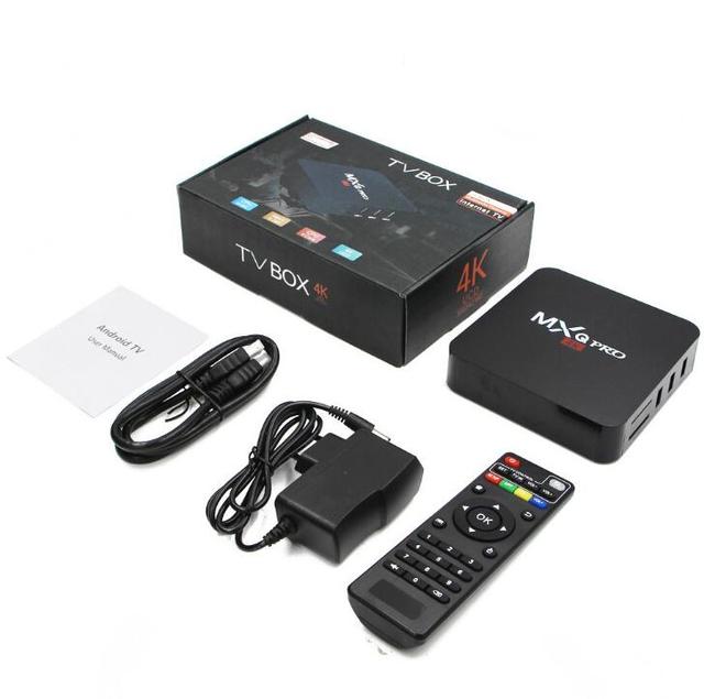 MX Pro 4K HD 1+8G 2+16G Wifi Android 7.1 Quad Core Smart TV Box Media Player