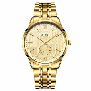 LONGBO 80312 Romantic Chronograph Cheap Business Business Stainless Steel Mineral Glass Quartz Watch For Men Woman - Product Image 1