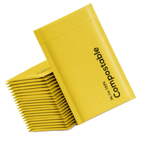 Prix d'usine écologique 100% biodégradable Kraft rembourré enveloppe à bulles compostables enveloppes à bulles