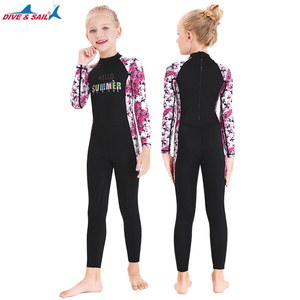 Traje de BANO de <span class=keywords><strong>Manga</strong></span> Larga CON estampado encantador Para ninas - Product Image 5