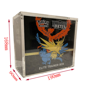 JIHOHG Elite Trainer Magnet Booster Box Acrílico transparente DBZ Neopets Tarjeta de almacenamiento Pantalla Plástico Poke Mon Box - Product Image 3