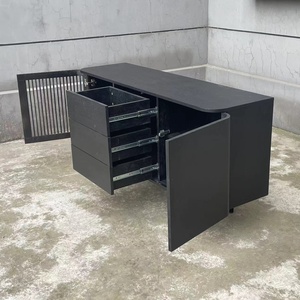 Büyük boy 2-Door 3-Drawer ahşap büfe dolap yemek için sıcak katı ahşap yan büfe mutfak oturma odası için ev mobilya - Product Image 6