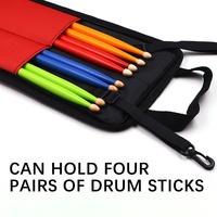 Tragbare Trommelstocktasche Multifunktionale Trommelzubehörtasche Wasserdichte Dicke Schlägeltasche für Drumsticks und Mallets