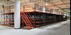 מחסן אחסון מותאם אישית ביניים מורט כבד עומס מתלה אחסון מדף מורט מערכת קומת ביניים - Product Image 4