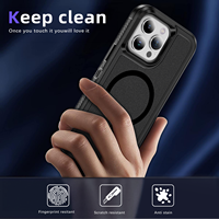 Étui rigide magnétique givré ultra-résistant pour iPhone 16 Pro Max 16 Plus 15 Pro Max 14 1 12 11 – Protection anti-chute pour téléphone portable
