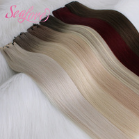 Extensions de cheveux humains Remy européens double drawn de 26 pouces pour salon de coiffure, tissage Genius, vente en gros