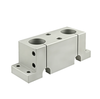 Support de bloc de fixation à double alésage CNC sur mesure en aluminium 6061, support de serrage double axe, taille personnalisée disponible