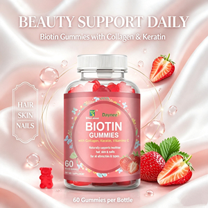 Gomitas de biotina de marca privada OEM con colágeno, queratina y vitamina C, suplemento dietético que apoya la salud del cabello, la piel y las uñas. - Product Image 5