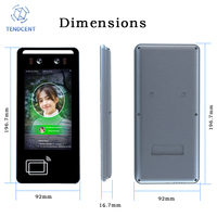 Appareil de contrôle d'accès et de pointage par reconnaissance faciale Android Tendcent avec carte NFC IC/ID, WiFi, OEM/ODM, reconnaissance faciale biométrique