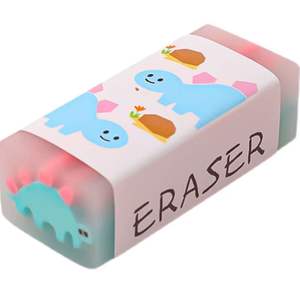 SooXDDU-3 kırtasiye 2D hayvan şekilli tozsuz plastik çevre dostu kauçuk silgi kalem PVC dinozor silgi - Product Image 2