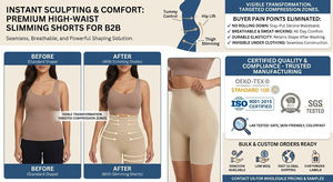 Hygieia Short haute compression avec éclair Slim taille haute contrôle serré du ventre Butt Lifter Fajas Shorts Shapewear - Product Image 2