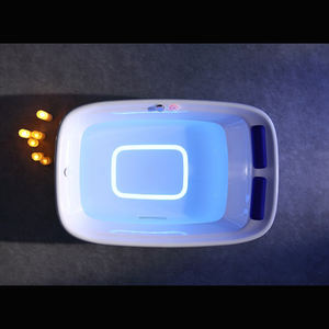 Baignoire autoportante d'intérieur pour 2 personnes, <span class=keywords><strong>SPA</strong></span> de luxe, bain à remous avec oreiller, <span class=keywords><strong>Massage</strong></span> <span class=keywords><strong>en</strong></span> cascade cachée - Product Image 5