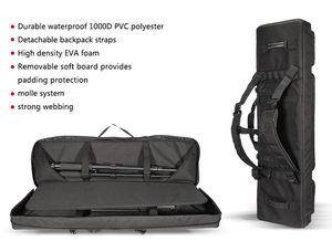 TRONYOND Molle Doble Pistola Táctica Bolsa de Transporte Estuche 32 \ "36 \" 42 \ "46 \" Mochila Acolchada Rango <span class=keywords><strong>Tipo</strong></span> Cremallera - Product Image 5