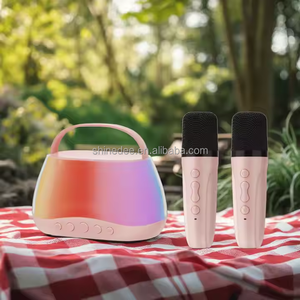 ลำโพงคาราโอเกะไร้สายแบบพกพาพร้อมซับวูฟเฟอร์เบสหนัก 2 ไมโครโฟน สำหรับผู้ใหญ่/เด็ก  ชุดเครื่องเล่นเพลงสำหรับงานปาร์ตี้ - Product Image 2