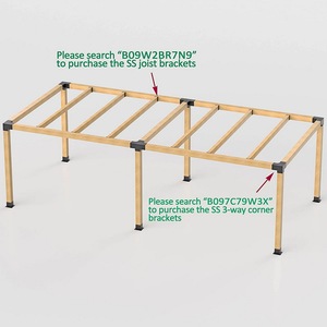 Nhà Máy Bán buôn kim loại pergola Bolt Kit thép núi <span class=keywords><strong>Bracket</strong></span> woodworks pergola Kit chân đế - Product Image 4