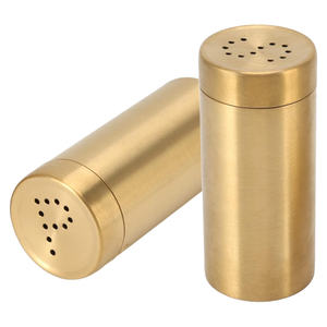 Ensemble élégant de salière et poivrière en acier inoxydable avec un design écologique et durable, lavage à la main uniquement - Product Image 4