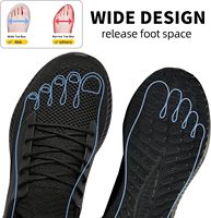 Chaussures de course larges pour hommes, légères, respirantes, confortables, à enfiler, pour l'entraînement, la salle de sport, le jogging, les vêtements décontractés, tige en mesh, automne