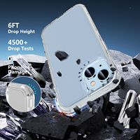 Étui de téléphone de mode vue dégagée couverture arrière pour iphone 15 pro max étui Transparent protecteur de téléphone