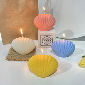 3D الايبوكسي الراتنج العفن غير النظامية صدفي قذيفة على شكل شمعة معطرة قالب من السيليكون - Product Image 4