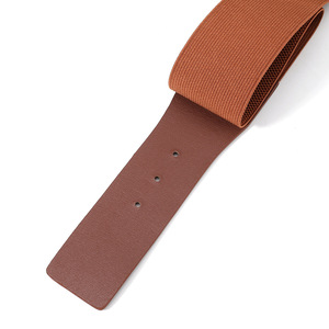 Cinturón Elástico Ancho para <span class=keywords><strong>Mujer</strong></span>, Estilo Corsé, Hebilla Irregular Dorada Vintage, Cinturón Elástico de Cuero PU para Vestidos de Niñas - Product Image 6