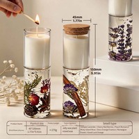 Bougie parfumée de luxe pour la maison, avec fleurs séchées en pot, idéale comme cadeau de mariage ou d'anniversaire, pour une ambiance de luxe.