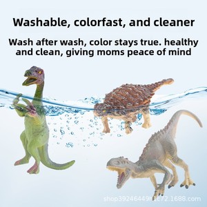 Jouet de simulation de dinosaures transfrontalier pour petits garçons, ensemble en plastique souple sur le thème des animaux (Triceratops, Tyrannosaurus <span class=keywords><strong>Rex</strong></span>), boîte colorée - Product Image 3