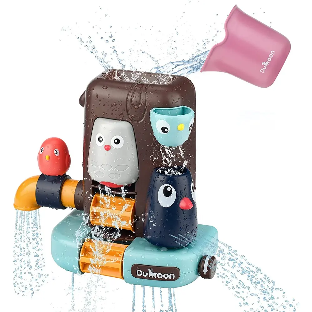 Nouveau jouet de bain pour bébé, maison d'arbre rotative, interactif, amusant, pic, animal, baignoire, jouet de bain, cascade, arrosage d'eau