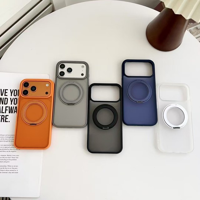 TPU +PC  Mobile Phone Cases for Samsung for iPhone 17 16 15 360-degree Rotating Bracket  Shockproof and Waterproof Case