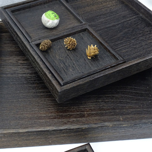 Juego de Té de Madera Estilo Kung Fu, Bandeja de Té de Madera Maciza Estilo Japonés, Bandeja de Té de Paulownia con Secciones Divididas - Product Image 4