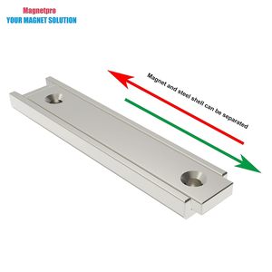 Imán Rectangular Magnetpro de 30 kg de Fuerza, 60 x 13.5 x 5 mm, para Uso Doméstico e Industrial, con Contrapeso y Cápsula de Acero - Product Image 3
