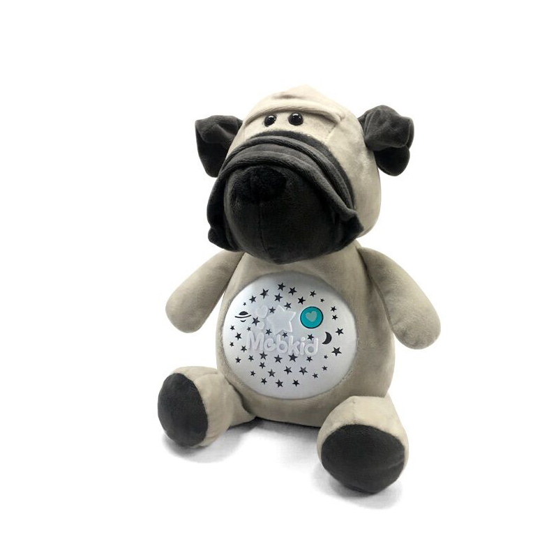 night light projection washable soothe baby plush dog toy calm hypnosis music