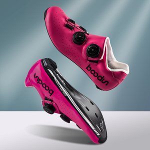 HBG 1855 <span class=keywords><strong>Zapatillas</strong></span> de Ciclismo de carbono para exteriores <span class=keywords><strong>Zapatillas</strong></span> de bicicleta con tacos de doble botón resistentes al desgaste para <span class=keywords><strong>mujer</strong></span> - Product Image 4