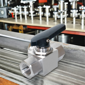 Válvula de bola recta de acero inoxidable 316 con rosca hembra, integrada, de un solo sentido, para gas, manual, de tamaño mediano, directa de fábrica - Product Image 2