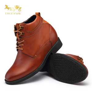 <span class=keywords><strong>Scarpe</strong></span> <span class=keywords><strong>da</strong></span> uomo in vera pelle con lacci, comode, con rialzo invisibile, fatte a mano, per matrimoni invernali, con cuscinetto per aumentare l'altezza - Vendita all'ingrosso - Product Image 3