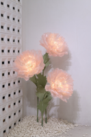 Ensemble de fleurs artificielles géantes en organza, pivoines, faites à la main, pour mariage, Noël, décoration de scène moderne, événements, fêtes