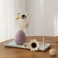 Witoyou 50ml Diffuseur d'huiles essentielles en céramique coloré de luxe en gros avec bâtonnets et fleur pour la maison et la décoration d'hôtels et gîtes