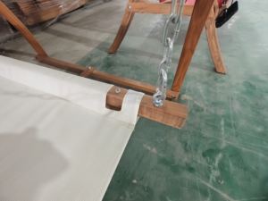 Hamaca Columpio de madera maciza ajustable y duradera de 550 libras de capacidad con dosel para césped, patio, junto a la piscina, terraza, jardín, patio trasero - Product Image 5