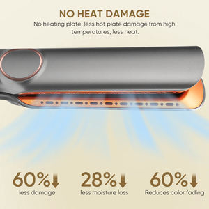 <span class=keywords><strong>Meilleur</strong></span> fer à lisser salon 2 en 1 fer plat humide à sec lissage avec air <span class=keywords><strong>plancha</strong></span> cabello fer à lisser à air chaud - Product Image 4