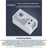 Contrôleur de température et d'humidité KTS011 avec interrupteur thermostat pour ventilateur/chauffage 250V 10A