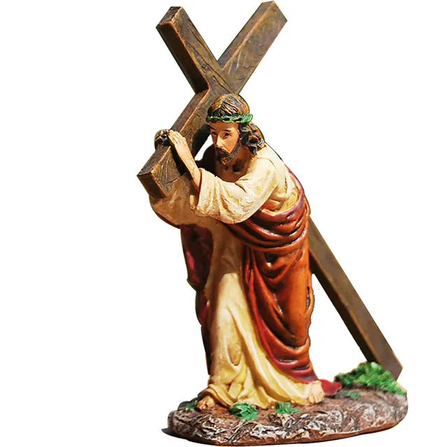 Reçine dini İsa heykeli kutsal kalp İsa heykeli