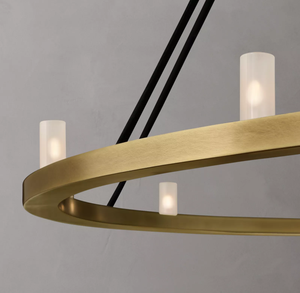 Lustre rond <span class=keywords><strong>Rennes</strong></span>, luminaires suspendus vintage, décoration de salon, <span class=keywords><strong>salle</strong></span> à manger, luminaire de plafond, éclairage 48 pouces CZ2878/12 - Product Image 2