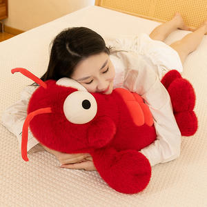 Peluche de Langosta Picante, Juguete Divertido de Camarón Musculoso, Almohada Suave para Niñas, Peluche Relleno de Algodón PP Súper Suave - Product Image 3