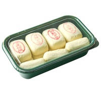 Boîte d'emballage pour pâtisserie en PET jetable écologique, boîte à emporter en plastique vert pour collations, tiramisu, gâteaux