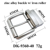 Boucles de ceinture personnalisées avec logo, 40 mm, réversibles, en alliage de zinc, finition nickel chromé, perforées, style western, décontractées