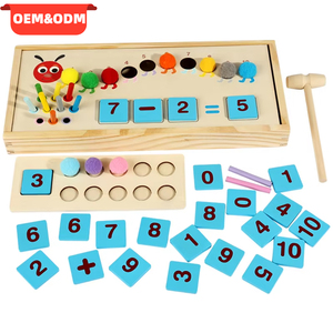 Juego de diez marcos de conteo de aprendizaje de matemáticas para niños, caja clasificadora de orugas, material didáctico, juguetes educativos para niños <span class=keywords><strong>y</strong></span> niñas - Product Image 1